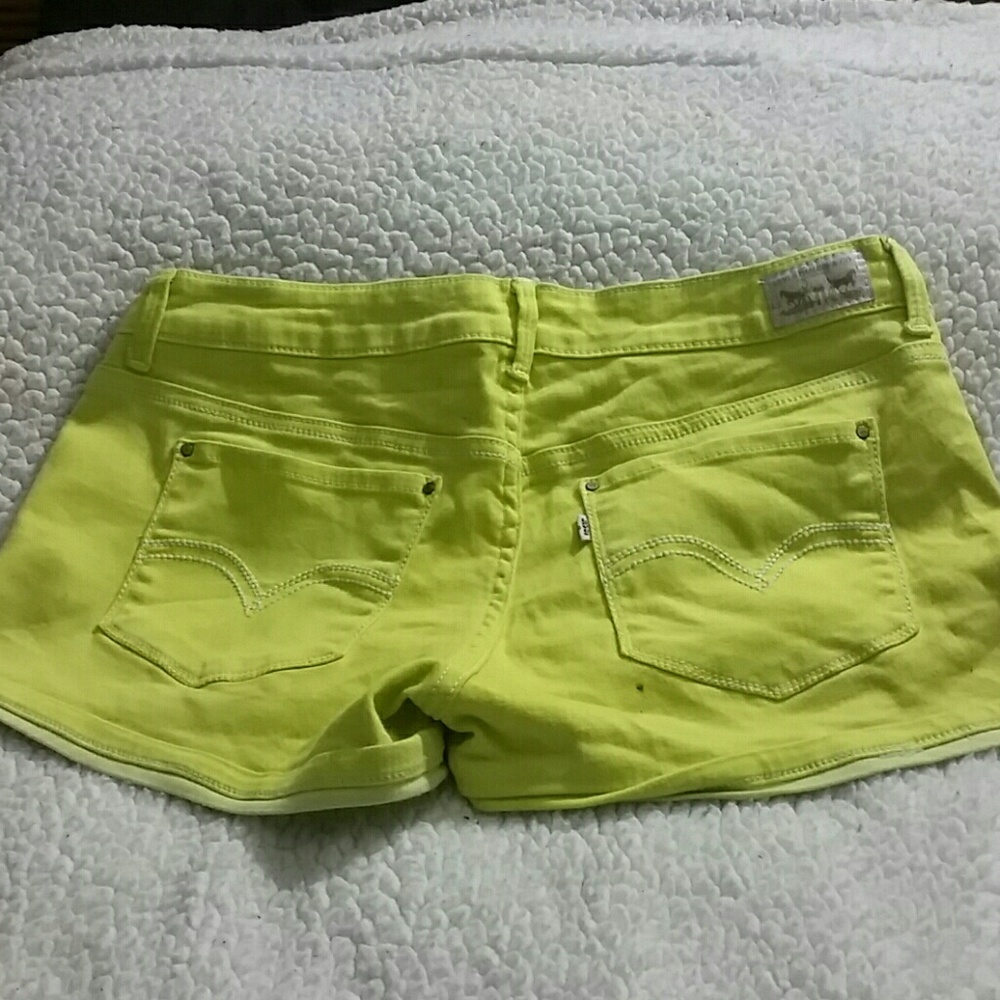 Levi’s lime green shorty shorts. - Picture 2 of 3